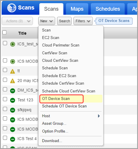 OT Scan Option